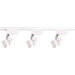 Three Light Low Voltage Square Track Light Kit in White