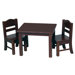 Doll Table and Chair Set in Espresso