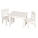 Doll Table and Chairs in White