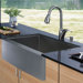 30" x 22.25" Farmhouse Single Bowl Kitchen Sink with Faucet and Soap Dispenser in Satin