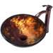 Tortoise Glass Vessel Sink and Bronze Faucet Set