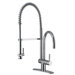 Single Handle Single Hole Bar Faucet with Deck Plate and Pull-Down Spray