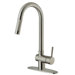 One Handle Single Hole Kitchen Faucet with Deck Plate and Spray