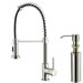 One Handle Single Hole Pull Out Spray Bar Faucet with Soap Dispenser