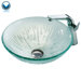 Molded Ice Vessel Sink and Side Lever Faucet Set