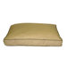 Classic Twill Rectangular Pet Bed in Khaki with Sage Cording