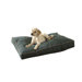 Indoor/Outdoor Dog Bed in Hunter Green with Khaki Cording