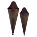2 Piece Wall Pocket Set in Rustic Tin