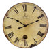 Large Wall Clock with Pendulum in Antique distressed