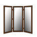 Room Divider Mirror with Walnut Trim in Tahitian Coconut