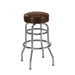 Steel Double Ring 30" Backless Metal Swivel Barstool