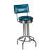 Steel Retro Single Ring 26" Metal Swivel Counter Stool