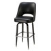 Cut-Out Back 30" Metal Swivel Barstool