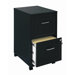 Home Office 18" Deep 2 Drawer Vertical Mobile File Cabinet