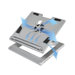 Ergonomic Cooling Laptop Desk Stand in Grey