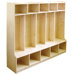 5 Section Coat Locker With Bench