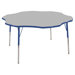 60" Flower Shaped Adjustable Activity Table in Gray