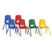 14" Plastic Stack Chair with Matching Painted Legs (Set of 6)