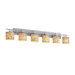 Aero Alabaster Rocks Six Light Bath Vanity