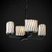 Wire Glass Modular 4 Light Chandelier