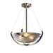 Fusion Three Light Square Semi Flush Bowl