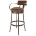 Cedarvale 30" Swivel Barstool with Brown Seat