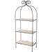 Scroll 3-Tier Double Width Standing Glass Shelf