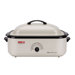 18 Qt. Porcelain Roaster Oven in Ivory with Metal Lid