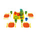 Children's Dinner Set with Tea Set and Tray