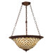 Deco Tiffany 3 Light Inverted Pendant