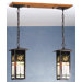 28" W Pasadena Rose 2 Light Lantern Island Pendant