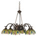 6 Light Tiffany Honey Locust Chandelier