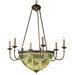 Tiffany Lotus Bud 6 Light Arm Inverted Chandelier