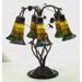 Tiffany Pond Lily Amber and Green Six Light Table Lamp