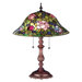 22" H Victorian Tiffany Rosebush Table Lamp