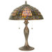Victorian Tiffany Gothic Fleur-De-Lis Table Lamp