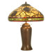 30" H Burgundy Pinecone Table Lamp