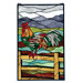Animals Tiffany Rooster Stained Glass Window