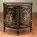 Half Round Console Cabinet in Black