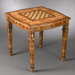 Four Drawer Reversible Top Game Table in Medium Brown