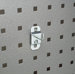 LocHook 2 In. Single Rod 90 Degree Bend 3/16 In. Dia. Zinc Plated Steel Pegboard Hook for LocBoard, 5 Pack