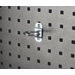 LocHook 1-1/8 In. Single Ring 1/2 In. I.D. Zinc Plated Steel Tool Holder for LocBoard, 5 Pack