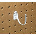 DuraHook 2-1/4 In. Curved 2 In. I.D. Zinc Plated Steel Pegboard Hook for DuraBoard, 10 Pack