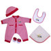 20" Nursery Baby Doll Red Striped Truck Dylan Doll Ensemble