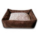 Lounge Dog Bed in Chocolate Brown Zebra