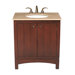 Charleston 32" Bathroom Vanity in Dark Cherry with Marble Top