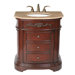 Stella 32" Bathroom Vanity in Dark Cherry Red with Marble Top