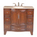 Grand Cheswick 40" Bathroom Vanity in Dark Cherry Red with Marble Top