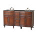 Winslow 62" Double Bathroom Vanity with Granite Top