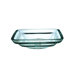 Transparent Tiered Square Glass Vessel Sink in Clear